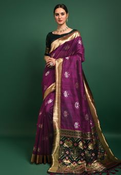 Silk Saree with blouse in Purple colour 10956  Desc:  Color : Purple Fabric : Silk Wash Care : Dry clean Sleeve Style : Half Sleeve Long Sleeves : Done only in Custom Stitch Sleeves Lining : Done only in Custom Stitch Bust Size : 32 to 42 Inches Occasion : Festival   Diwali   Eid   Durga Pooja   Ganesh Charturthi   Dussehra. With Express Free Shipping and Custom Stitching, Buy Indian Party wedding wear Bridal Sarees Silk Saree with blouse in Purple colour 10956 online in USA, UK and Canada from Sabyasachi Lehengas, Bridesmaid Lehengas, Sari Wedding, Trending Sarees, Lehenga Bridesmaid, Lehenga Bridal, Saree Bollywood, South Silk Sarees, Outfits Indian