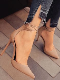 Ankle Strap Crisscross Stiletto Pumps Comfortable High Heels Shoes, Comfortable High Heels, Pointy Pumps, Ankle Strap High Heels, Shoes High Heels, Womens Stilettos, Womens Shoes High Heels, Fashion Sandals