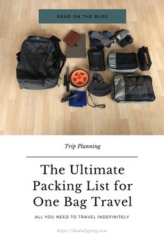 the ultimate packing list for one bag travel