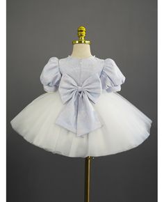 Get 10% off now! Buy princess puffy tulle girls formal party dress with pearls sleeves at cheap price online. Free stable shipping and pro custom service since 2009. Princess Style Puff Sleeve Dress For Party, Formal Princess Style Fitted Tutu Dress, Elegant Puff Sleeve Princess Dress For Wedding, Elegant Princess Dress With Puff Sleeves For Dress-up, Elegant Fitted Princess Dress With Puff Sleeves, Short Sleeve Tulle Baptism Dress For Party, Fitted Tulle Baptism Dress With Bow, Fitted Princess Dress With Puff Sleeves For Baptism, Fitted Puff Sleeve Princess Dress For Baptism