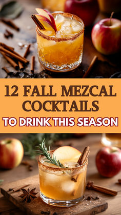 Fall Mezcal Cocktails Fall Mezcal Cocktails, Mezcal Recipes, Gourmet Cocktails, Mezcal Drinks, Autumn Bakes, Interesting Cocktails, Mom Drinks, Autumn Beverages, Craft Cocktail Recipe