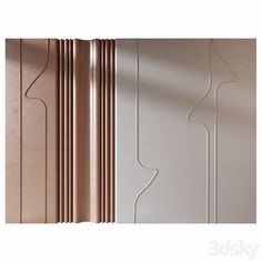 an image of a room divider that is made out of wood and white paint