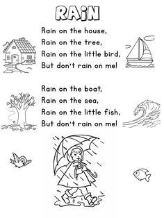 the poem rain on the house, rain on the tree and rain on the boat