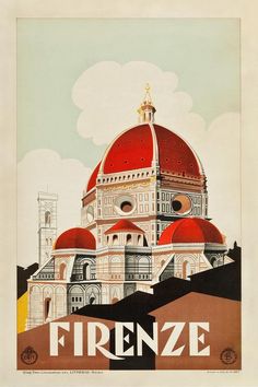 a large building with a red dome on it's top and the words frenze below it