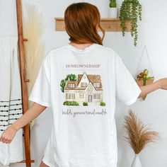 Homeownership builds wealth and changes lives. A popular choice, this unisex Realtor t-shirt is garment-dyed for that lived in feel. It make a great gift as a mortgage broker t-shirt or for anyone in the real estate industry. Stay comfy with a relaxed fit and tubular body for superior comfort. Featuring topstitching, classic width, and rib collar. Realtor Tee Homeownership T-Shirt Details: * 100% ring-spun cotton * Fabric weight: 6.1 oz/yd² (206.8 g/m²) * Garment-dyed * Relaxed fit * 7/8″ double Cotton Crew Neck T-shirt For Home, Realtor Apparel, Realtor Shirts For Women, Funny Realtor Shirts, Real Estate Tee Shirts, Realtor Life Shirt, Realtor Tshirt, Real Estate Shirts, Mortgage Broker