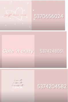 two pink and white business cards with the words cute'n crazy on each one