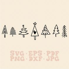 the svg files for christmas trees