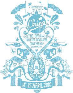 the official twitterr deliver conference poster for chipp's 25th anniversary party in san francisco, california