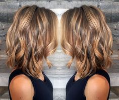 Shoulder Length Hair Balayage, Brown Hair With Highlights And Lowlights, Balayage Lob, Caramel Balayage, Caramel Highlights, Hair Styles 2017, Wavy Bobs, Summer Hair Color For Brunettes, Brown Hair With Highlights