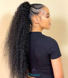 Cornrows Into Ponytail, Pony Braids, African Hair Wrap