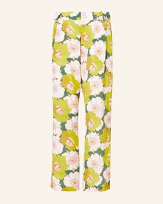 Cut from Italian silk, our floral Liberty-print high-waisted pant is lightly pleated with a straight leg silhouette. The lightweight crepe de Chine ankle pant is a breezy addition to your vacation wardrobe. Classic Picture Frames, Alix Of Bohemia, Aerin Lauder, Silk Pant, Vacation Wardrobe, Fashion Bottoms, French Seam, Liberty Print, Silk Pants