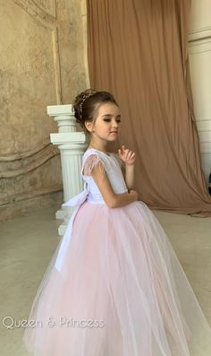 Satin Flower Girl Dress Tutu Girl Dresses Flower Girl Dress | Etsy Serbia Flower Girl Dress Tulle, Ivory Girls Dress, Blush Flower Girl Dresses, Satin Flower Girl Dress, Dress Tutu, Girls Lace Dress, Ivory Flower Girl Dresses, Dresses Princess, Flower Girl Dresses Tutu