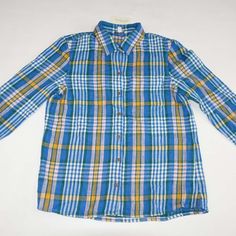 L.L. Bean Women's Heritage Flannel Button Down Shirt Features Heritage Flannel Plaid Pattern Brand New Long Sleeves Straight Collar $69.95 Msrp Price Brand: L.L. Bean Size: Medium Color: Blue, Pink, Green, And Yellow Condition: New With Tags Fabric: 100% Cotton Measurements Length: 26 Inches Chest: 19 (38 Inches Doubled) Shoulders: 16 (32 Inches Doubled) Sleeve: 23.5 Inches Blue Buttoned Flannel Shirt For Work, Blue Flannel Shirt With Buttons For Work, Casual Blue Blouse With Placket, Blue Button-up Flannel Shirt For Work, Preppy Blue Button-up Tops, Multicolor Button-up Preppy Top, Preppy Multicolor Button-up Top, Multicolor Preppy Button-up Top, Preppy Blue Shirt For Fall