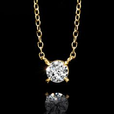 Ross-Simons - .15ct Lab Grown Diamond Solitaire Necklace Over Sterling. 20". All the sparkle you crave...for much less than you'd imagine! Our classic soliatire necklace features a shimmery .15 carat round brilliant-cut lab-grown diamond set in polished 18kt yellow gold over sterling silver and stationed on a cable chain. Lab-grown diamonds are identical to mined diamonds according to their optical, physical and chemical properties. Springring clasp, lab-grown diamond solitaire necklace. Diamond Solitaire Necklace Diamond, Physical And Chemical Properties, Solitaire Necklace, April Birthday, Diamond Birthstone, Diamond Solitaire Necklace, Necklace Diamond, Solitaire Necklaces, Diamond Set