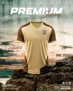 a soccer jersey is displayed on the cover of this magazine, which features an image of a man's shirt