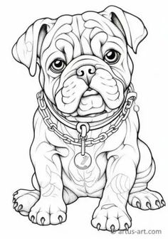 a black and white drawing of a pug sitting down with the words artus art on