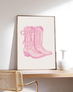 Pink Coquette Bow Cowgirl Boots Print, Girly Western Wall Art, Cowboy Boots, Coastal Cowgirl, College Apartment Aesthetic Trendy Dorm Prints - Etsy Indonesia College Apartment Aesthetic, Cowgirl Boots Print, Dorm Prints, Boots Print, Unique Gallery Wall, Western Wall Art, Western Wall, Pink Coquette, Apartment Aesthetic