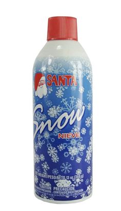 a bottle of santa snow nive on a white background