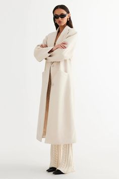 Shop the LIONESS Olsen Coat Cream | Selfie Leslie Lioness Fashion, Fashion Usa, Cream Coat, Selfie Leslie, Lapel Coat, 5th Avenue, Blue Bridesmaids, Clothing Tags, Date Night Dresses