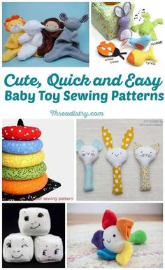 cute, quick and easy baby toy sewing patterns