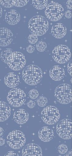 a blue background with white circles and stars