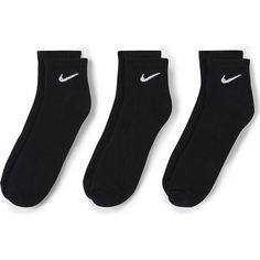 Power through your workout with these Nike Everyday Cushioned Socks. The thick terry sole gives you extra comfort for footdrills and lifts, while a ribbed arch band wraps your midfoot for a supportive feel. Power through your workout with these Nike Everyday Cushioned Socks. The thick terry sole gives you extra comfort for footdrills and lifts, while a ribbed arch band wraps your midfoot for a supportive feel. Thick terry sole offers comfort and impact absorption Ribbed arch band provides a supp Nike Socks Women, Black Nike Socks, Nike Ankle Socks, Cushioned Socks, Nike Socks, Cute Nikes, Black Socks, Black Nike, Sporty Look