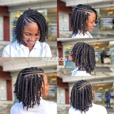 Twisted Braid Hairstyles, Braid Hairstyles Ideas, Twisted Braid, Kinky Twists Hairstyles, Flat Twist Hairstyles, Cabello Afro Natural, Female Hairstyles, Natural Hair Stylists, Natural Twists