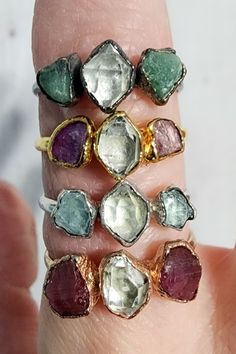 Heirloom Multicolor Jewelry For Gifts, Unique Multi-stone Birthstone Ring Gift, Heirloom Crystal Ring As A Gift, Heirloom Crystal Ring As Gift, Heirloom Crystal Ring For Gift, Spiritual Multi-stone Birthstone Ring As Gift, Unique Stackable Crystal Ring As Gift, Unique Stackable Crystal Ring For Gift, May Birthstone Crystal Ring For Jewelry Making