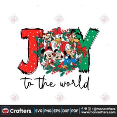 the letter j is for joy to the world with mickey mouse and friends in it