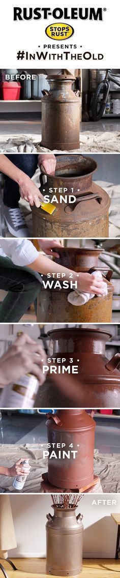 the four stages of making a cake with chocolate frosting