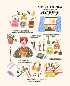 Vie Motivation, Beautiful Illustration, Happy Drawing, Dessin Adorable, Creative Drawing, Self Care Activities, Simple Things, Drawing Painting, الرسومات اللطيفة