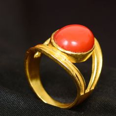 Red Coral Ring, Coral Ring, Statement Ring, Handmade Ring, Coral Jewelry, Personalized Gifts For Mom, Gift For Her, Gemstone Coral Ring Gemstone-: Coral Jewelery Category:- Handmade -Ring Metal:-Brass -- T H E * Q U A L I T Y We buy raw gemstones directly from miners and then get them cut and polished at our workshop , Therefore saving some bucks (additional added fees and markups) avoiding a middle man and making sure of the authenticity of the gems. And we use top quality materials that are water safe (ideally) However it is highly recommended to avoid water since doing so will prolong the durability and quality of your jewelry. Also, we recommend avoiding contact with chemicals such as bleach, perfume and sunscreen because they can damage the material over time which will affect its qua Red Stone Setting Ring Gift, Red Stone Setting Ring For Gift, Red Stone Setting Ring As Gift, Spiritual Red Rings For Wedding, Red Crystal Ring With Stone Setting For Gift, Red Crystal Ring With Stone Setting As Gift, Spiritual Ruby Rings In Red, Gift Ruby Ring With Stone Setting, Spiritual Red Ruby Rings