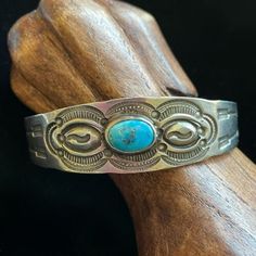 (eBay) Find many great new & used options and get the best deals for Vintage Sterling Silver Turquoise Repousse/Stamped Southwestern Bracelet at the best online prices at eBay! Free shipping for many products! Western Turquoise Stamped Cuff Bracelet, Turquoise Western Stamped Cuff Bracelet, Turquoise Stamped Western Cuff Bracelet, Western Style Stamped Turquoise Cuff Bracelet, Western Style Turquoise Stamped Bracelets, Vintage Turquoise Stamped Bracelets, Cute Nike Shoes, Cute Nikes, Silver Turquoise