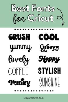 the best font styles for cricut