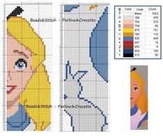 the cross stitch pattern is shown with an image of princess aurora from disney's animated movie