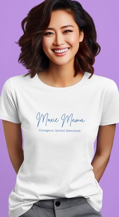 This isn't just a t-shirt--it's a statement. Designed for the unstoppable woman who juggles life with grace and grit, this tee is for the moms, grandmas, wives, and best friends who make it all happen. Whether she's conquering the chaos of a busy household or leading with love in every aspect of her life, this shirt is her badge of honor. It's comfortable enough for her busiest days and stylish enough to keep her feeling confident from morning to night. PRODUCT DETAILS: * Made with medium fabric Blue Text Print T-shirt For Mother's Day, Blue T-shirt With Name Print For Gift, Blue T-shirt With Name Print As Gift, Blue Short Sleeve T-shirt With Custom Text, Mother's Day T-shirt With Name Print, Blue T-shirt With Text Print As A Gift, Blue T-shirt With Text Print For Mother's Day, Blue Graphic Tee For Mother's Day, Mother's Day Blue Graphic Tee