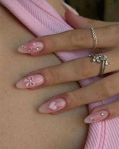 Paznokcie Hello Kitty, Kutek Disney, Hello Nails, Nagel Tips, Girly Acrylic Nails, Her Nails, Casual Nails, Soft Nails