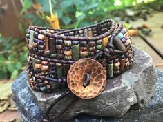 Triple Wrap Bracelet, Earthy Jewelry, Rustic Jewelry, Copper Tubing, Beaded Bracelet Patterns, Creative Jewelry, Colorful Bracelets, Bead Jewellery, Diy Tutorials