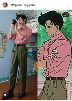 Pink Outfit Ideas Men, Fancy Mens Outfits, Pink Shirt Outfit Men, Fancy Outfits Men, 80s Aesthetic Outfits Men, 80s Outfit Men, 80s Aesthetic Outfits, Pink Shirt Outfit, Aesthetic Outfits Men