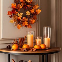 Premium Fall Decorations Thanksgiving Stock Images Collection Thanksgiving Ambience, Thanksgiving Candle Decorations, Fall Glass Candle Decor, Autumn Candles Photography, Fall Apartment, Thanksgiving Candle, Thanksgiving Centerpieces Diy, Fall Apartment Decor, Catholic Candles