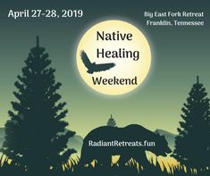 the poster for native heating weekend with an image of a bear in front of a full moon