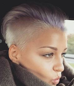 Lilac & Platinum Undercut (looking to cred) :) #BEHINDTHECHAIR Swim Hairstyles, Modern Mohawk, Badass Haircut, Easy Beach Hairstyles, Haircut Images, Edgy Hair, Beach Hairstyles, Hairstyles Easy, Modern Hairstyles