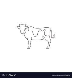 a cow line drawing on white background