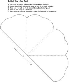 the folded heart card is cut out and ready to be used for valentine's day