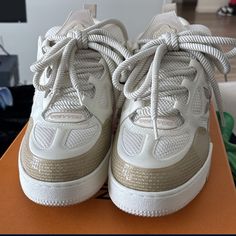 Brand New Louis Vuitton Skate Shoes, Beige Never Been Worn Shoes Louis Vuitton, Shoes Beige, Louis Vuitton Shoes, Skate Shoes, Beige Color, Mens Shoes Sneakers, Men's Shoes, Shoes Sneakers, Size 12