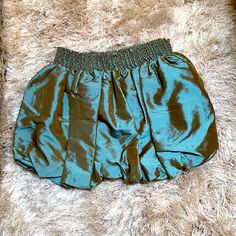 Nwt Right Bank Babies Silky, Iridescent Green Bubble Skirt, Size On Tag Is 10 Years, But Runs Large In My Opinion. I Listed As Large 12/14. See Photos For Measurements. Wide, Comfortable Elastic Waist All The Way Around, Color Is Green, Blue, Beige, Brown Depending On Light With Iridescent Hue. Looks Like Silk But Is Polyester. Generously Sized. Thank You For Viewing My Closet Smoke And Pet Free Home. Y2k Jean Skirt, Pink Ruffle Skirt, Feather Skirt, Embroidery Skirt, Kilt Skirt, Velvet Romper, Green Bubble, Khaki Skirt, Baby Bottoms