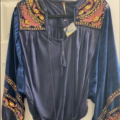 Free People Velvet Top.Beautiful Top. Nwot. Free People Velvet, Velvet Top, Velvet Tops, Free People Tops, Free People, Color Blue, Blouses, Womens Tops, Velvet