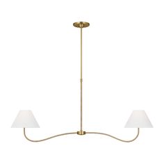 Visual Comfort Studio Canada - Two Light Linear Chandelier - Laguna - Burnished Brass- Union Lighting Luminaires Decor Linear Suspension, Natural Weave, Burnished Brass, Woven Wrap, Linear Lighting, Linear Chandelier, Eclectic Design, Small Dining, Lighting Store