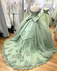 Green Quinceneara Dress, Sage Green Debut Gown, Sage Green Charro Dress, Tinkerbell Quinceanera Dress, Sage Green Quinceanera Dresses Long, Sweet Sixteen Dresses Green, Quncie Dresses Sage Green, Jade Green Quinceanera Dresses