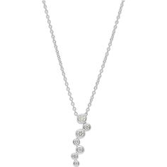 Sofer Jewelry - Scattered Down Diamond Bezel Pendant in 14K White Gold Luxury White Gold Jewelry With Detachable Pendant, Bezel Pendant, Bezel Diamond, Round Cut Diamond, Bezel Setting, Celebration Of Life, Colored Diamonds, Enchanted, Round Cut